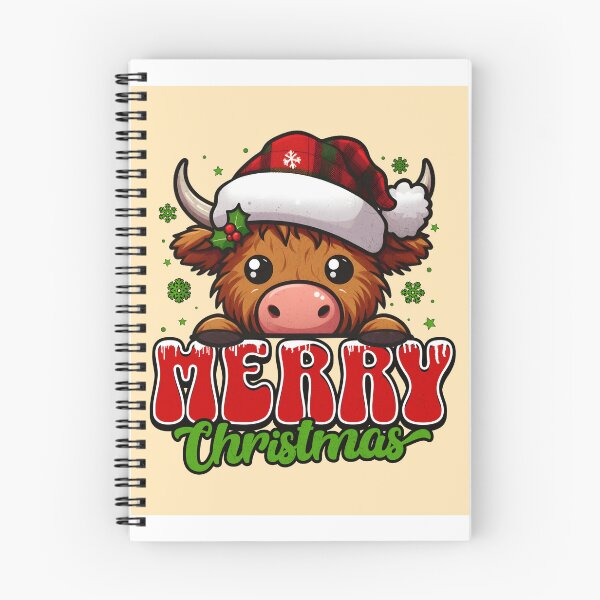 Item preview, Merry Christmas Highland Cow Sweet Christmas Cow designed and sold by BoosterShop.