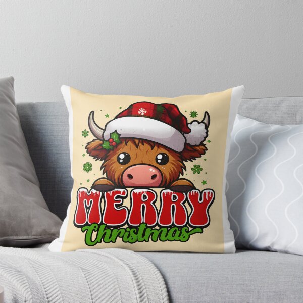 Item preview, Merry Christmas Highland Cow Sweet Christmas Cow designed and sold by BoosterShop.
