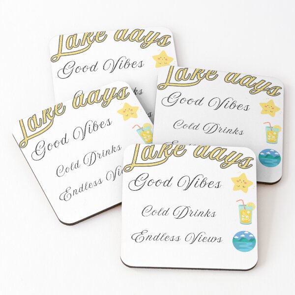 Item preview, Lake Days Good Vibes Cold Drinks Endless Views – Summer Lake Trip T-Shirt designed and sold by Daily Mood Studio.