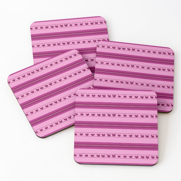Item preview, Light Pink & Dark Pink Hearts in Stripes designed and sold by KSimpson838.