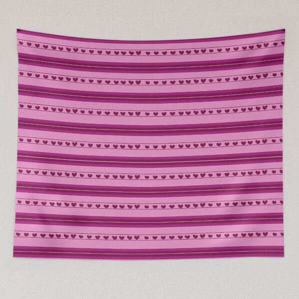 Item preview, Light Pink & Dark Pink Hearts in Stripes designed and sold by KSimpson838.