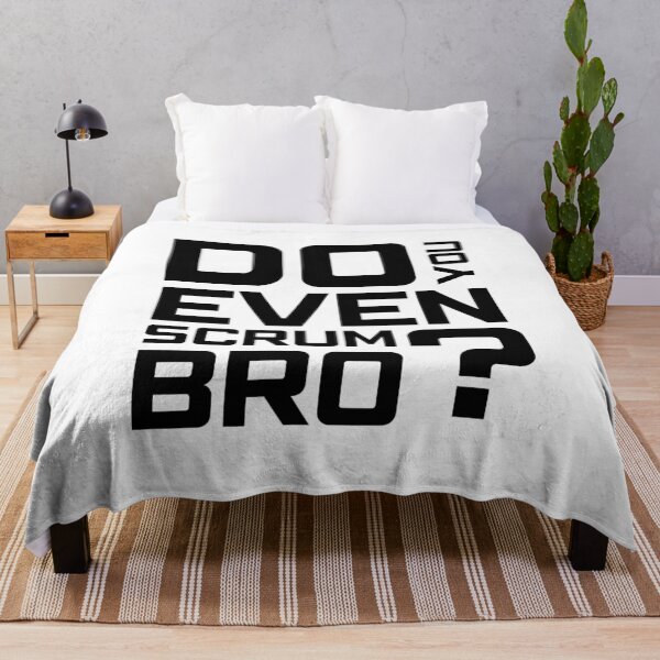 Item preview, Funny Scrum Master - Do You Even Scrum Bro Agile Tech - Minimalist Black and White Edition designed and sold by 3hornCreations.