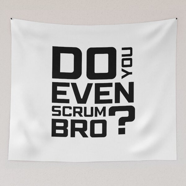 Item preview, Funny Scrum Master - Do You Even Scrum Bro Agile Tech - Minimalist Black and White Edition designed and sold by 3hornCreations.