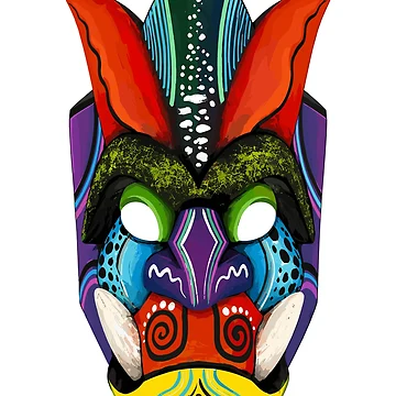 Artwork thumbnail, Costa Rican Boruca Mask- Traditional Devil Mask by R1 Foundry