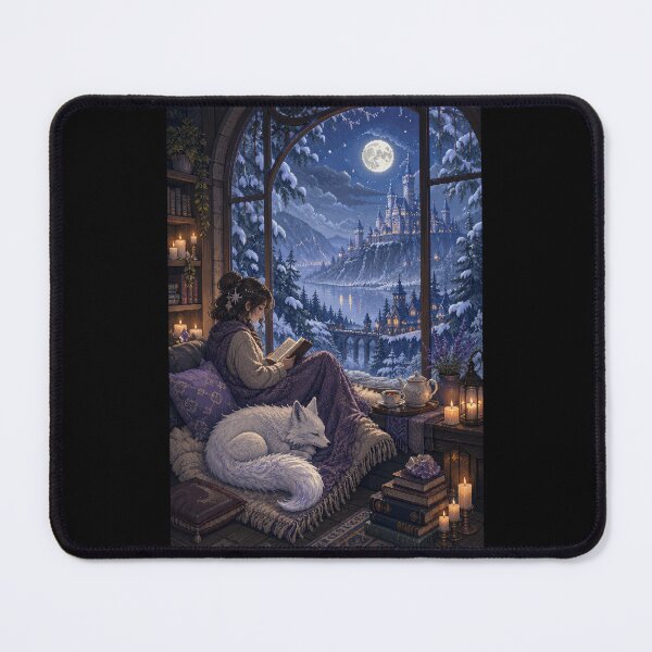 Item preview, Moonlit Reading with the Snow Fox  designed and sold by Sketchlegacy.