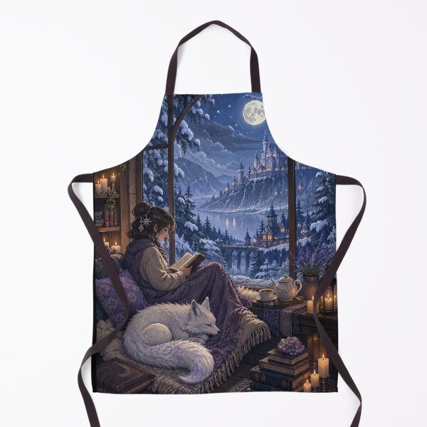 Item preview, Moonlit Reading with the Snow Fox designed and sold by Sketchlegacy.