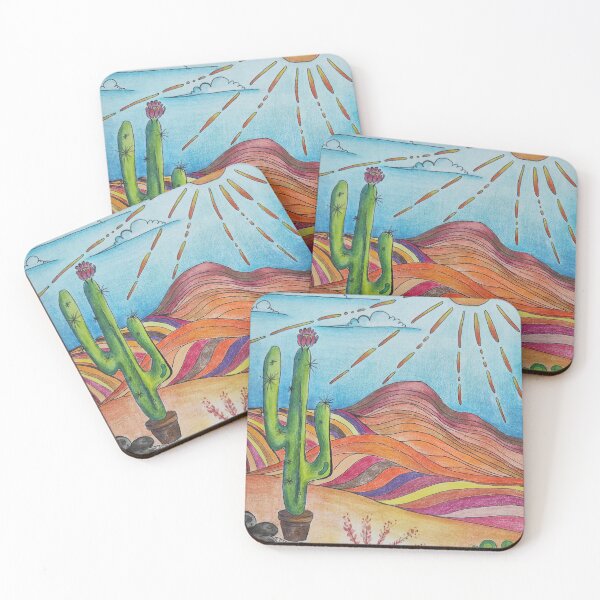 Item preview, Cactus in the desert designed and sold by YolaKoza.