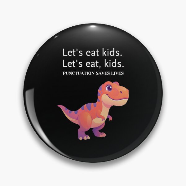 Item preview, Punctuation Saves Lives Funny Grammar Dinosaur designed and sold by creativerooney.