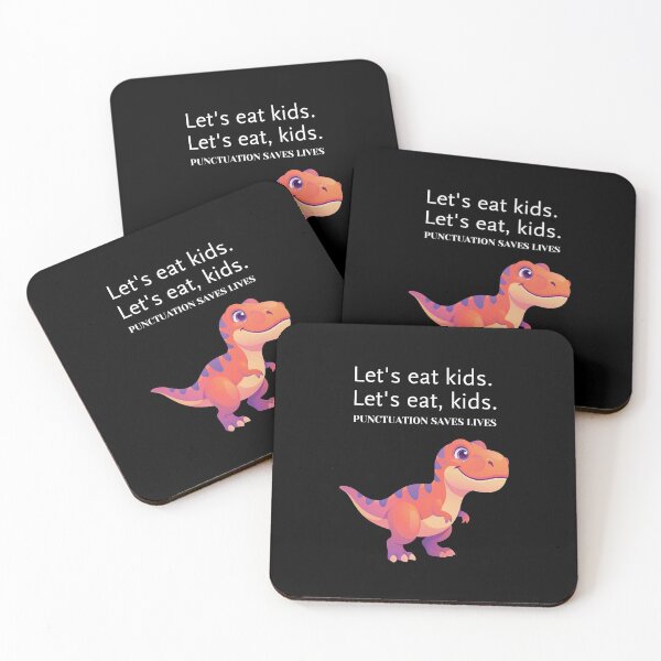 Item preview, Punctuation Saves Lives Funny Grammar Dinosaur designed and sold by creativerooney.
