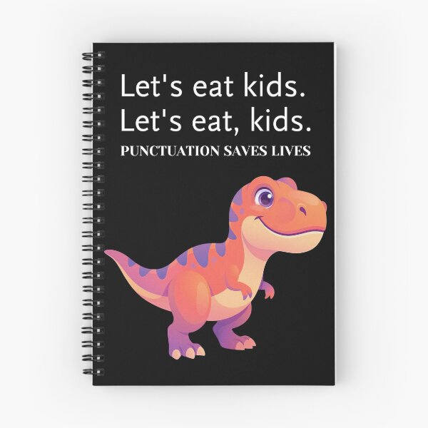 Item preview, Punctuation Saves Lives Funny Grammar Dinosaur designed and sold by creativerooney.