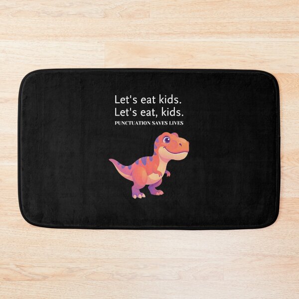 Item preview, Punctuation Saves Lives Funny Grammar Dinosaur designed and sold by creativerooney.