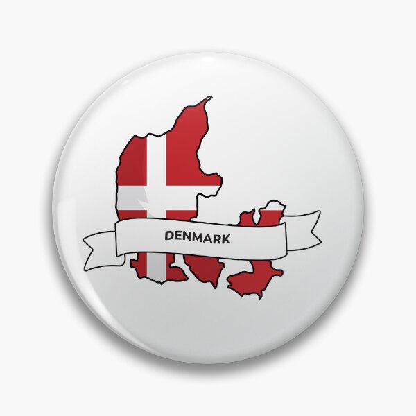 Item preview, Denmark Flag Map Graphic Artwork designed and sold by Travel.Art.