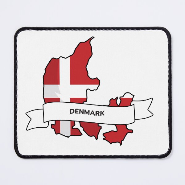 Item preview, Denmark Flag Map Graphic Artwork designed and sold by Travel.Art.