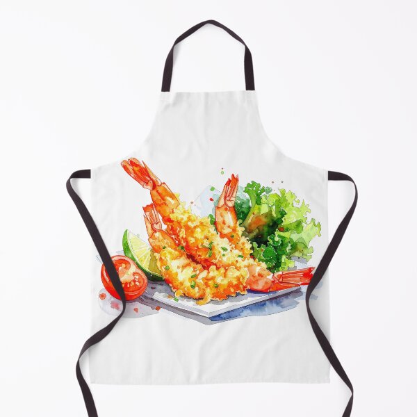 Item preview, Japanese Crispy Shrimp Tempura Watercolor designed and sold by BetweenForms.