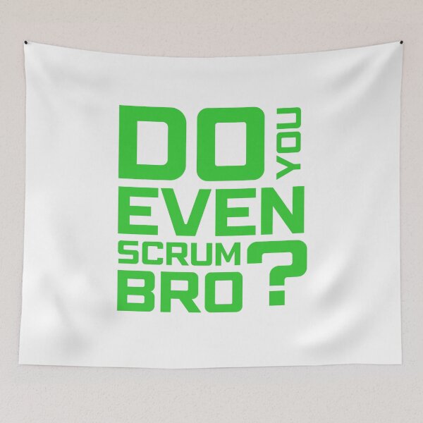 Item preview, Funny Scrum Master - Do You Even Scrum Bro Agile Tech - Green and White Edition designed and sold by 3hornCreations.