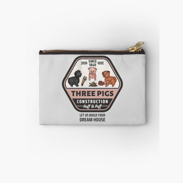 Item preview, Three Pigs Construction Company Logo designed and sold by Unhinged Heather.