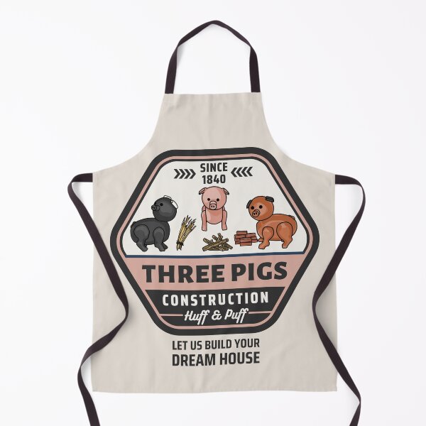 Item preview, Three Pigs Construction Company Logo designed and sold by Unhinged Heather.