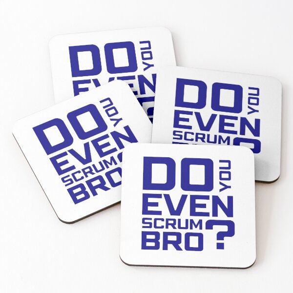 Item preview, Funny Scrum Master - Do You Even Scrum Bro Agile Tech - Blue and White Edition designed and sold by 3hornCreations.