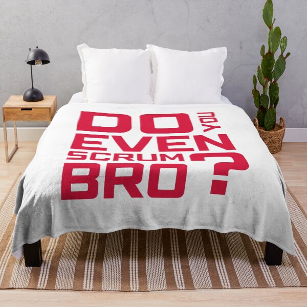 Item preview, Funny Scrum Master - Do You Even Scrum Bro Agile Tech - Red and White Edition designed and sold by 3hornCreations.