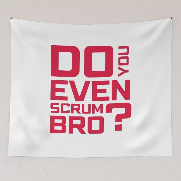 Item preview, Funny Scrum Master - Do You Even Scrum Bro Agile Tech - Red and White Edition designed and sold by 3hornCreations.