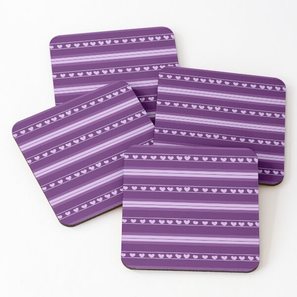 Item preview, Dark Purple & Light Purple Hearts in Stripes designed and sold by KSimpson838.