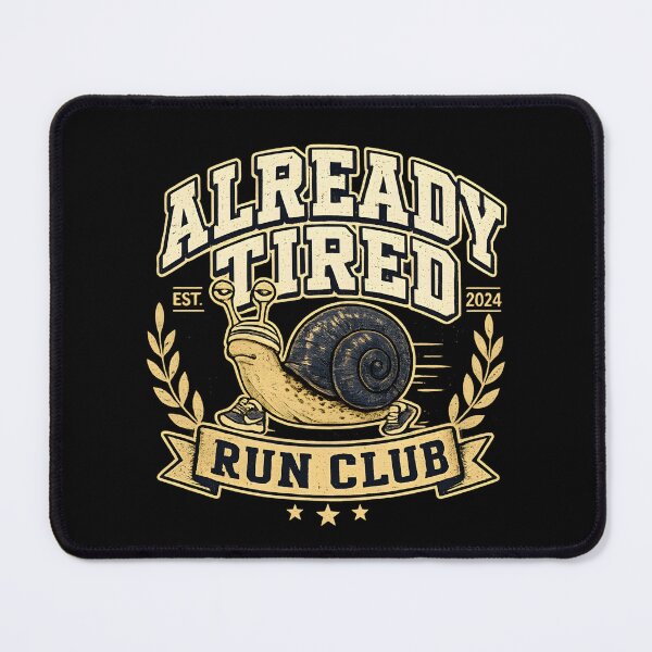 Item preview, Already Tired Run Club Retro Athletic designed and sold by KawaiiOrbit.