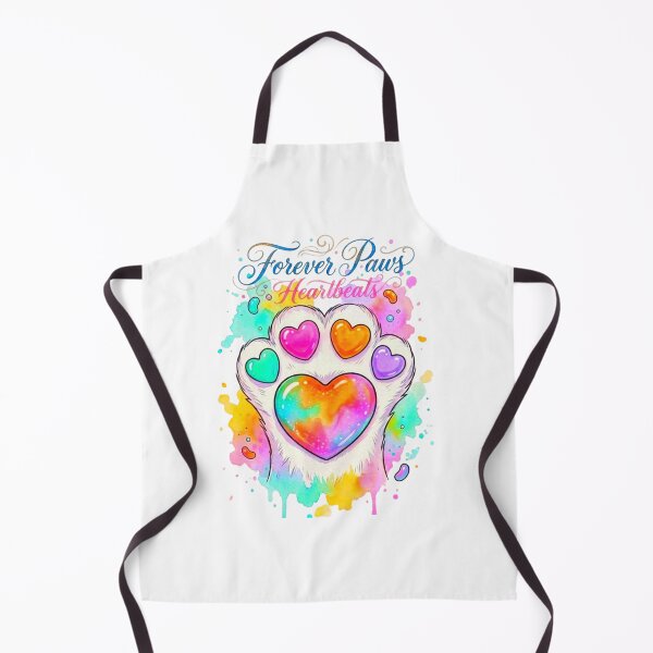 Item preview, Forever Paws Heartbeats Rainbow Paw Print Pet Art designed and sold by ExploreAura Studio.
