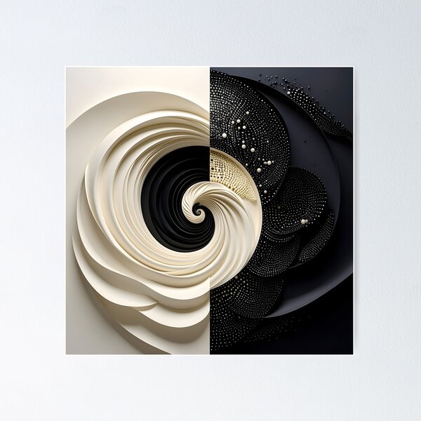 Item preview, Dual Tone Black and White Spiral Design designed and sold by Vicky Brago-Mitchell®.