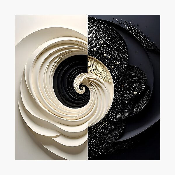 Item preview, Dual Tone Black and White Spiral Design designed and sold by Vicky Brago-Mitchell®.