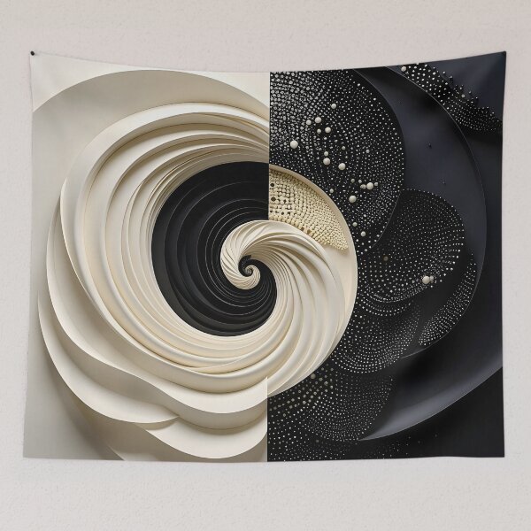 Item preview, Dual Tone Black and White Spiral Design designed and sold by Vicky Brago-Mitchell®.