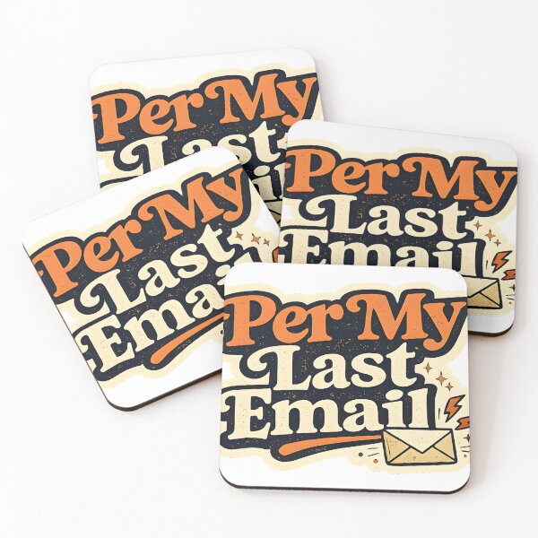 Item preview, Per My Last Email Retro Office Sticker designed and sold by KawaiiOrbit.