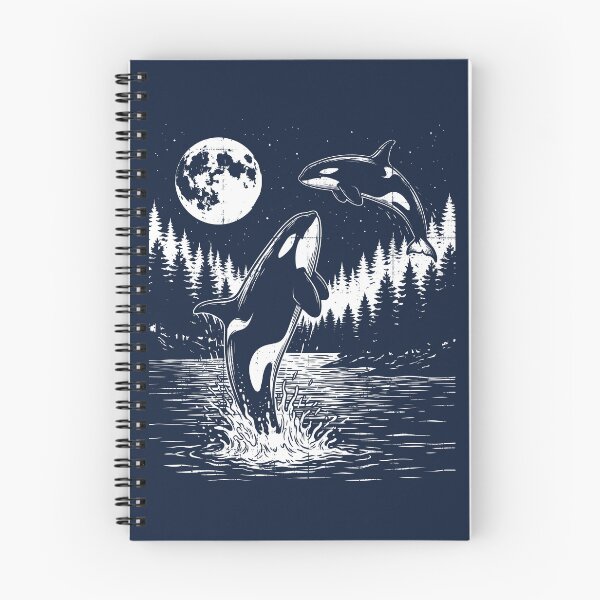 Item preview, Killer Whales Moon Starry Night Vintage Orcas Marine designed and sold by Y-Vibes.