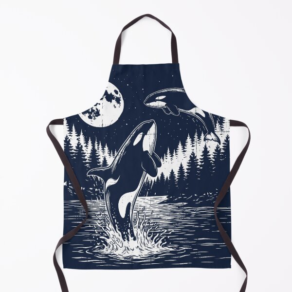 Artikelvorschau, Killerwale, Mond, Sternennacht, Vintage, Orcas, Meer entworfen und verkauft von Y-Vibes.