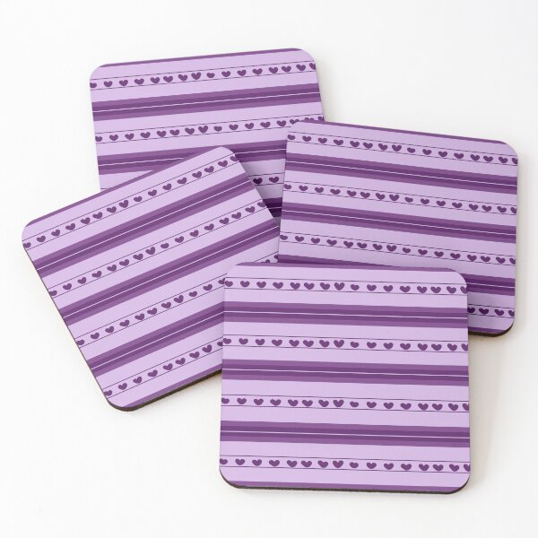 Item preview, Light Purple & Dark Purple Hearts in Stripes designed and sold by KSimpson838.