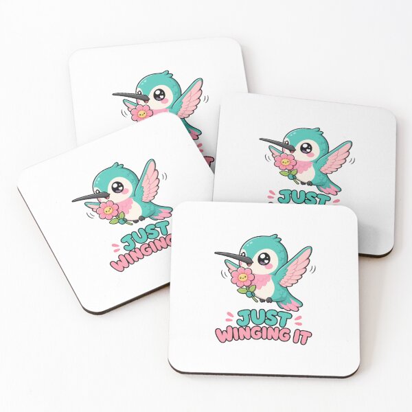 Item preview, Just Winging It Cute Kawaii Hummingbird designed and sold by BoosterShop.