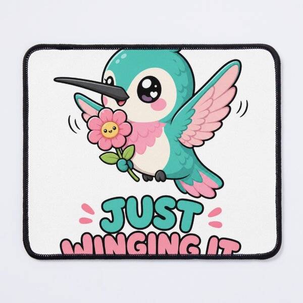 Item preview, Just Winging It Cute Kawaii Hummingbird designed and sold by BoosterShop.