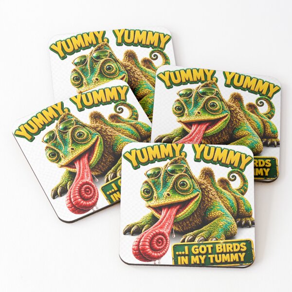Item preview, Yummy Yummy – Funny Animal Lizard Camel Food Motif designed and sold by JBXDesigner.