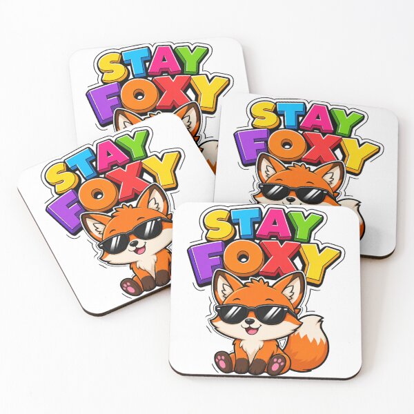Item preview, Stay Foxy Cooler Kawaii Fox with Sunglasses designed and sold by BoosterShop.