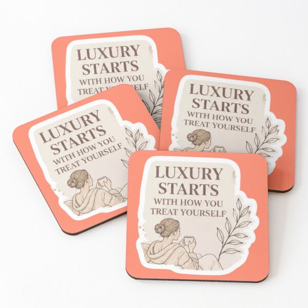 Item preview, Luxury Starts With How You Treat Yourself Cozy Self Care - Quote Sticker designed and sold by Scro-Ciob-Shop.