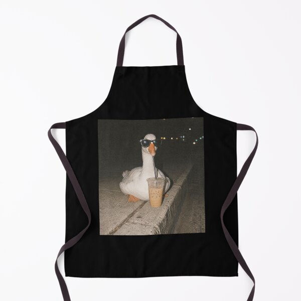 Item preview, Silly Goose Drinking Iced Coffee, Funny Meme designed and sold by neyudraw.