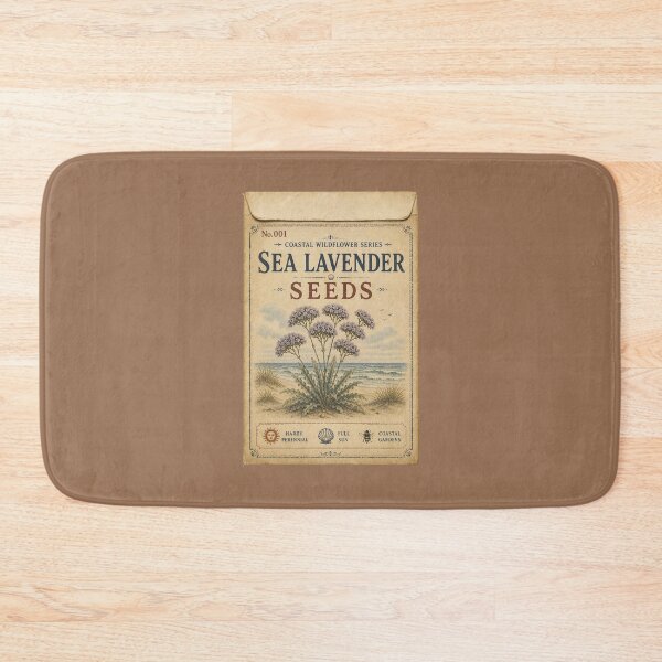 Item preview, Vintage Seed Packet PRINT ONLY NOT REAL- Sea Lavender Coastal Wildflowers Series 001 designed and sold by Beachy.