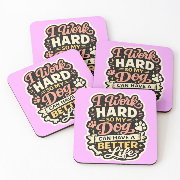 Item preview, I Work Hard So My Dog Has A Better Life Sticker designed and sold by KawaiiOrbit.