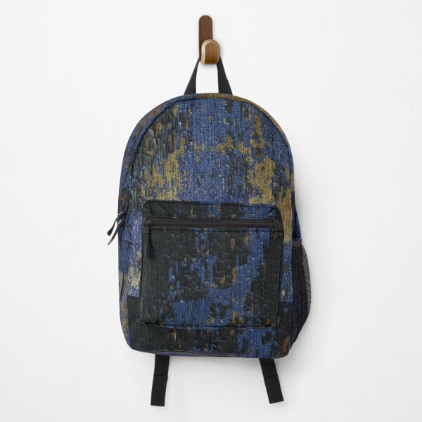 Item preview, Charred Burnt Wood with Peeling Cobalt Blue Paint Texture designed and sold by NorthWild.