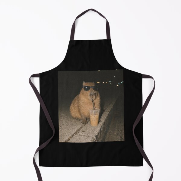 Item preview, Capybara Drinking Iced Coffee, Funny Meme designed and sold by neyudraw.