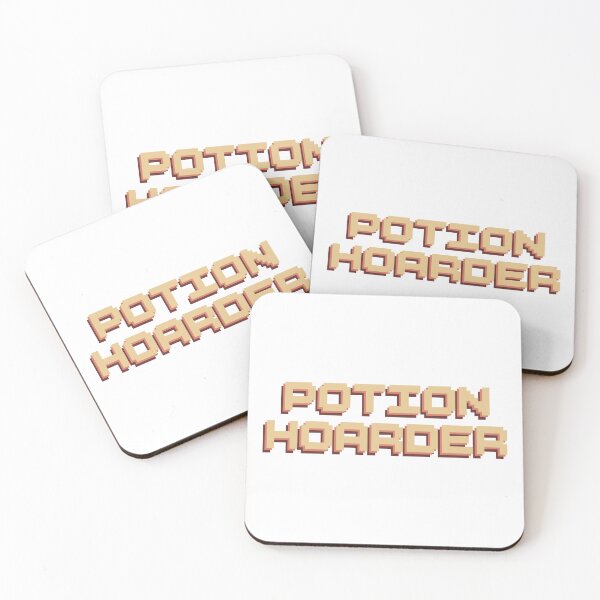 Item preview, Potion Hoarder Gaming Quote Pixel Art Decal designed and sold by alexmaushaus.