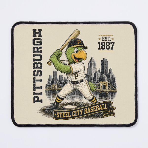 Item preview, Pittsburgh Steel City Baseball Vintage Parrot Shirt, Retro Baseball Skyline Graphic Tee designed and sold by GhostDawgs.