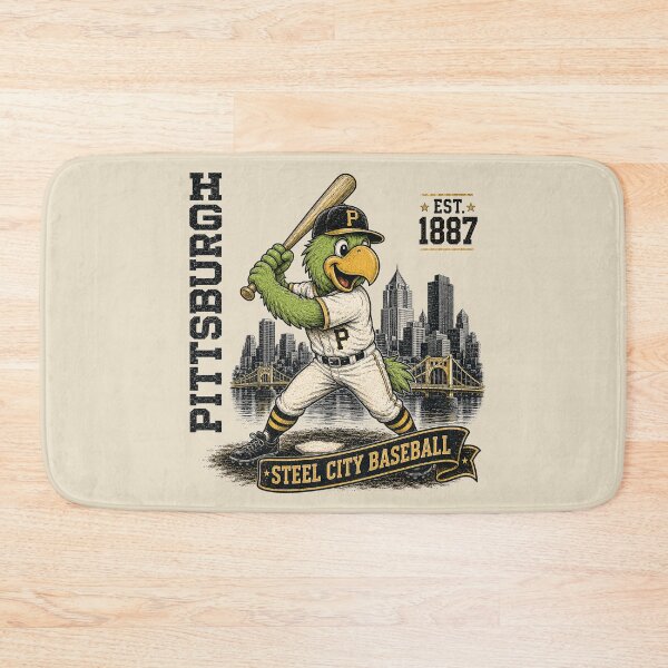 Item preview, Pittsburgh Steel City Baseball Vintage Parrot Shirt, Retro Baseball Skyline Graphic Tee designed and sold by GhostDawgs.