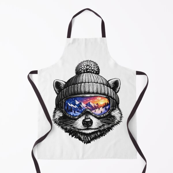 Item preview, Raccoon Wearing Beanie And Ski Goggles designed and sold by Linework Studio.