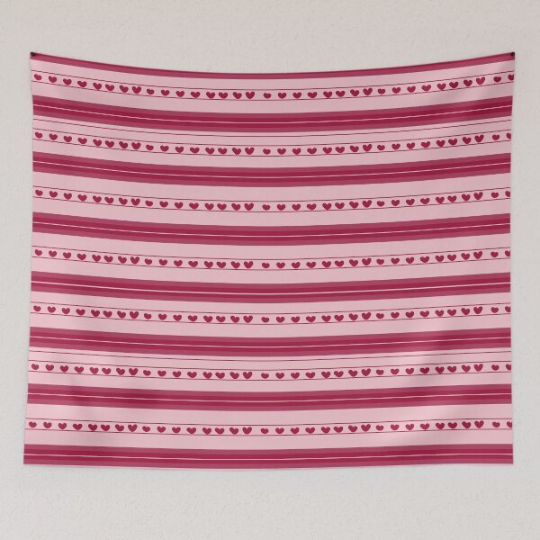 Item preview, Light Pink & Crimson Hearts in Stripes designed and sold by KSimpson838.