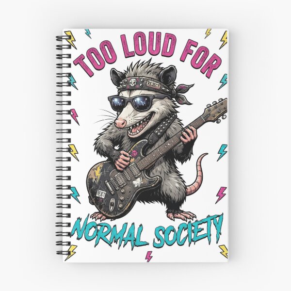 Item preview, Too Loud for Normal Society – Opossum Rockstar designed and sold by yanderedev.